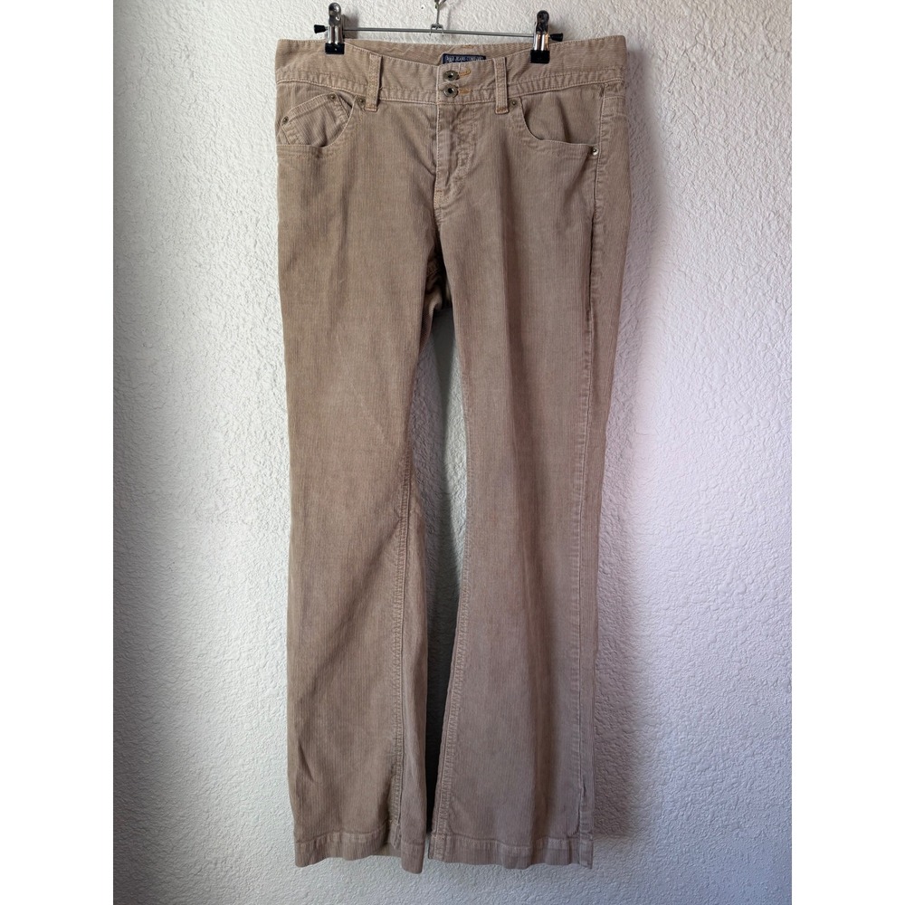 Y2K Polo Ralph Lauren Wendy Bootcut Corduroy Pants Tan Y2K Low Mid Rise